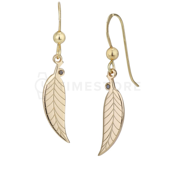 Strieborné náušnice ružovozlatej farby, s diamantom