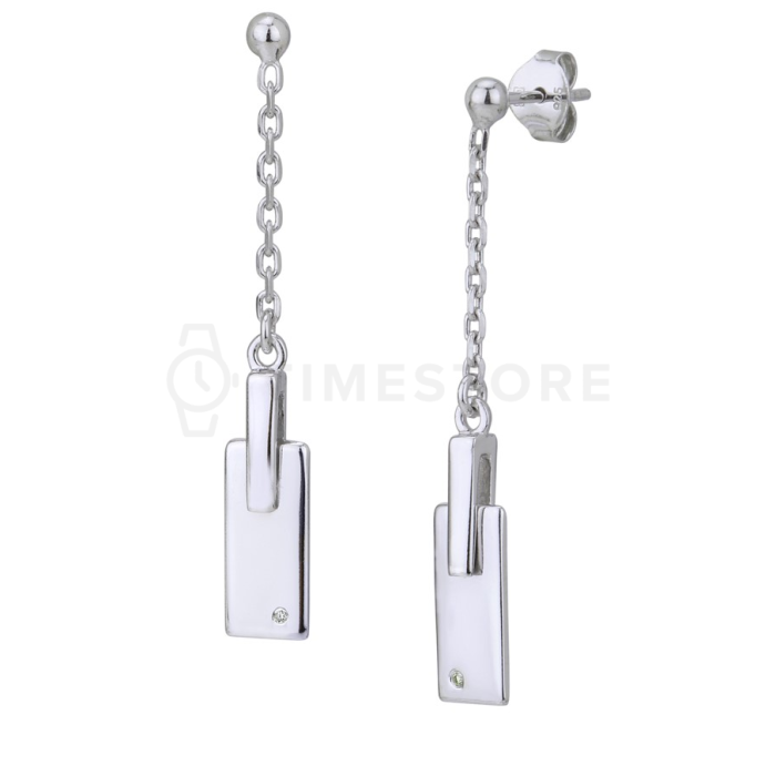 Visace srebrne naušnice s dijamantom