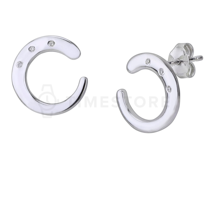 Srebrne naušnice s dijamantom