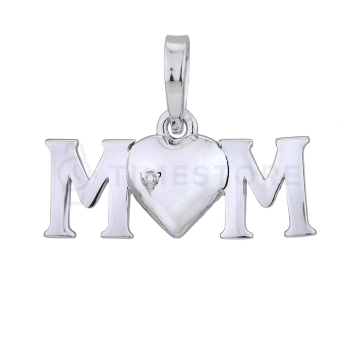 Strieborný prívesok s diamantom