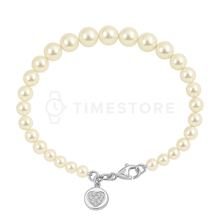 Strieborný náramok s perlami