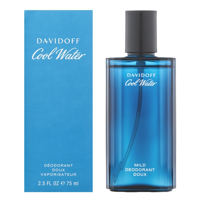 Davidoff Cool Water Man deodorant s rozprašovačom pre mužov 75 ml